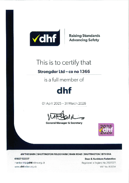 dhf certificate