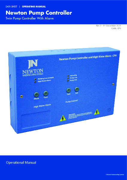 Newton Pump Controller Operational Manual 2
