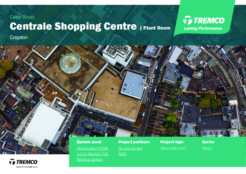 Tremco Roofing - Centrale Shopping Centre Case Study.