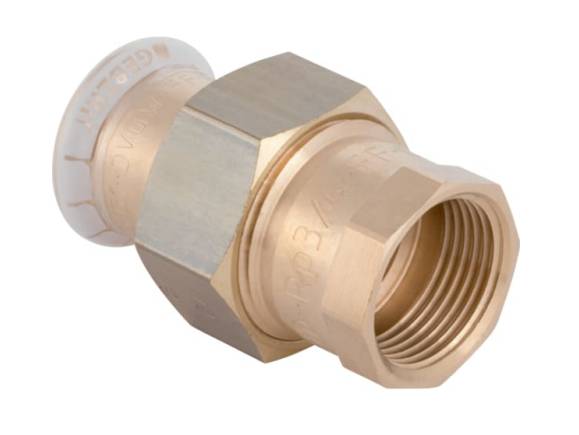 Geberit Mapress Copper Adaptor Union With Female Thread (FKM, Blue) 