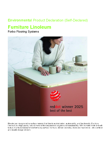 Furniture Linoleum Self Declared Environmental Product Declaration 