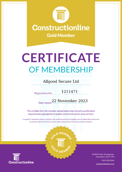 Allgood Secure Constructionline Gold