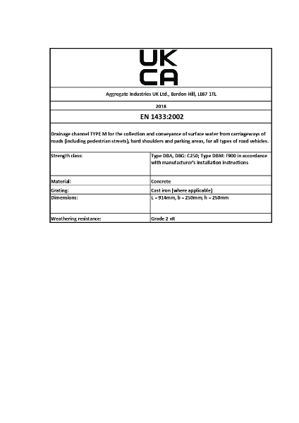 Certificate of Conformity