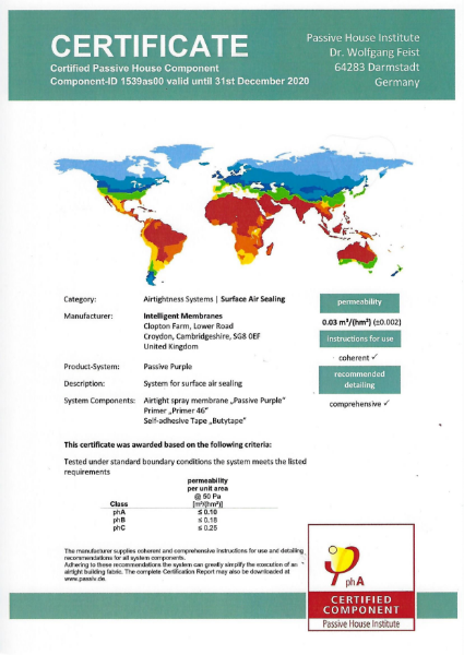 Passive House Institute: Component id:  1539as00