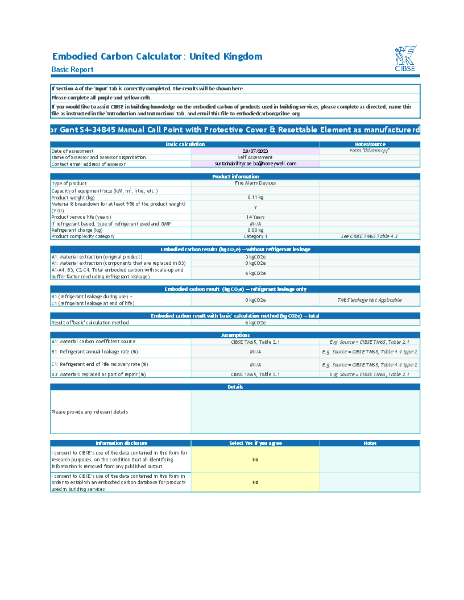 S4-34845 CIBSE TM65 Embodied Carbon Calculator