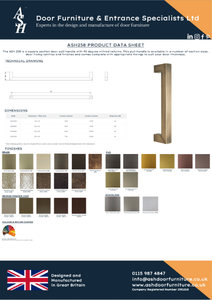 ASH258 Product Data Sheet