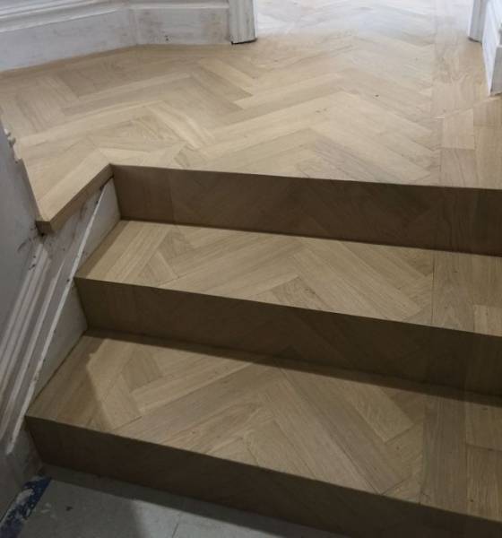 Oak Engineered Wood Flooring, Unfinished, Herringbone