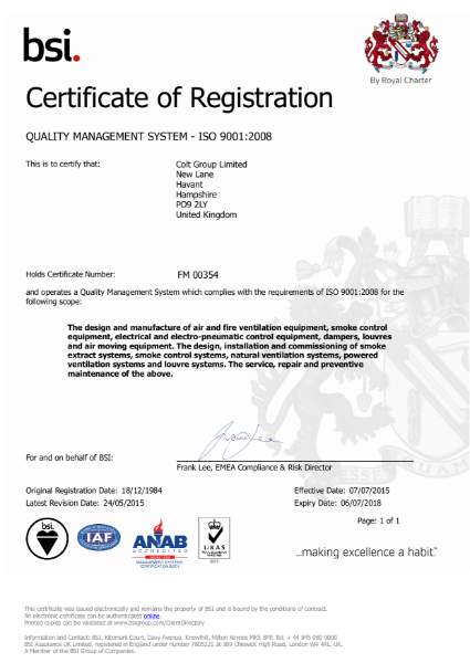 ISO 9001: 2008 Certificate