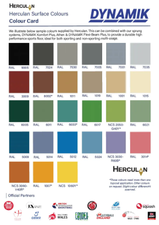 DYNAMIK - PU Sports Flooring Colours