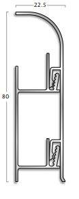 MAS97 Interlocking Aluminium Skirting 