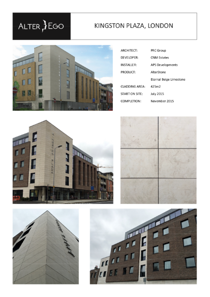 Stone Cladding - Eternal Beige Limestone at Kingston Plaza, London