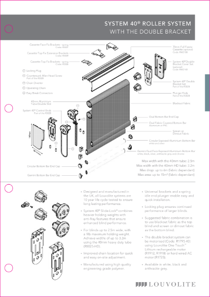 Roller System 40® Double Bracket