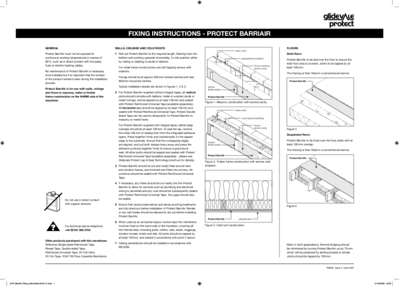 Glidevale Protect - Fixing Instructions - Barriair AVCL