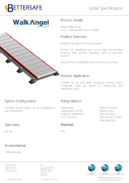 Walk Angel Initial Specification