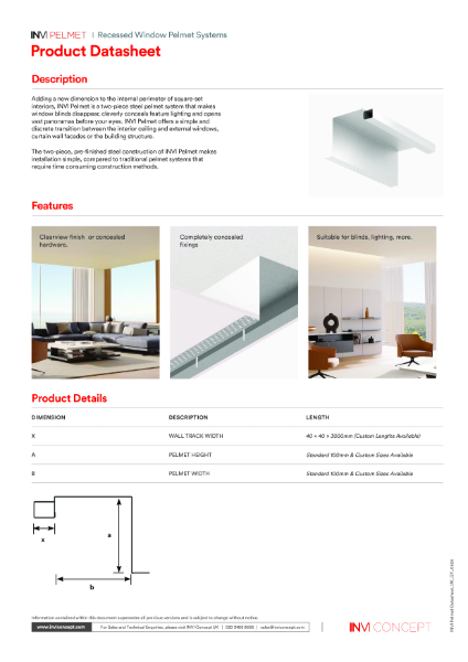 INVI_Pelmet Datasheet