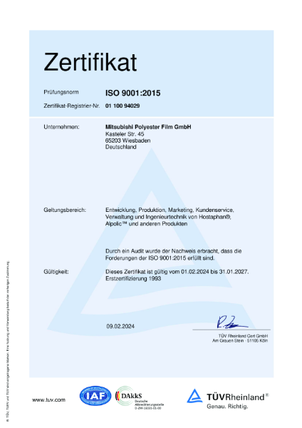 ISO 9001 Certificate