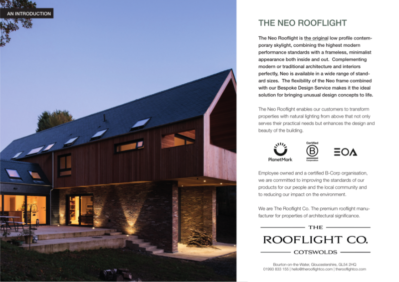Neo Rooflight Product Sheet