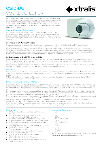 XTRALIS Beam Detector - OSID Beam Detection (Dual)