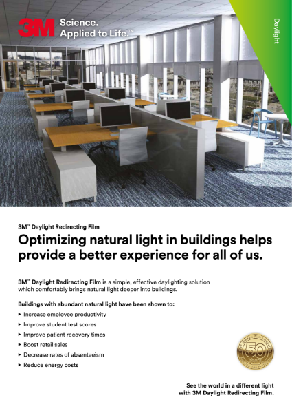 Energy-saving 3M Daylight Redirecting Window Film Brochure