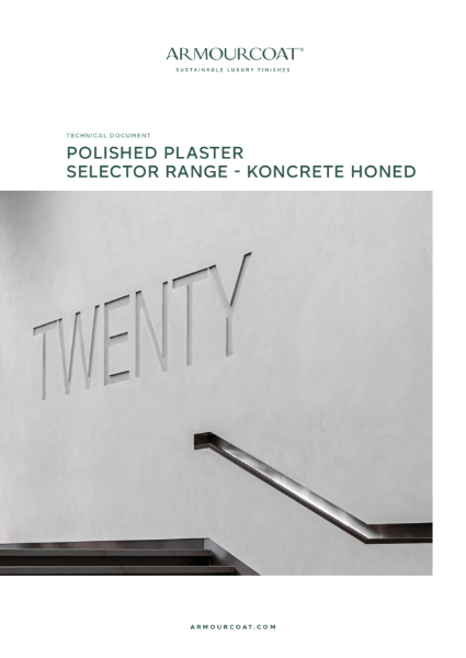 Armourcoat Polished Plaster Koncrete Honed - Technical Document