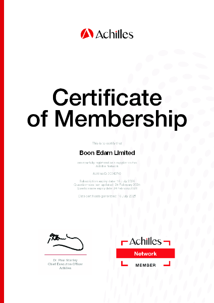 Achilles Membership Certificate