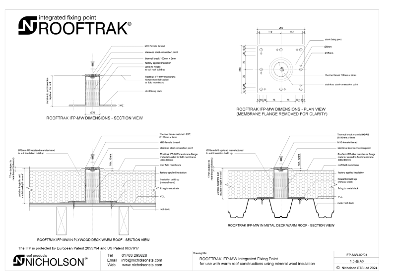 ROOFTRAK IFP-MW Technical Data Sheet