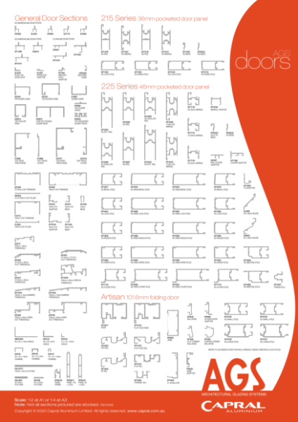 Extrusion Wall Chart AGS Doors Capral 2011