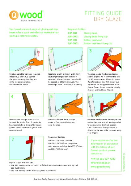 Qwood - Dry Glazing System Fitting Guide