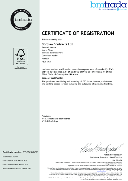 FSC - CERTIFICATE OF REGISTRATION