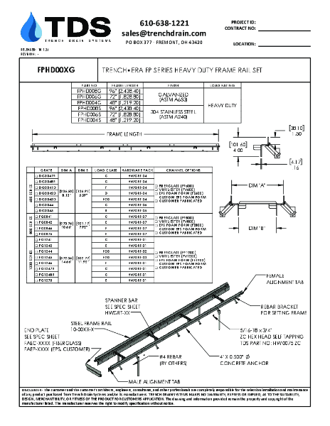 Trench•Era Heavy Duty Frames for Frame Locking Grates - FPHD008G