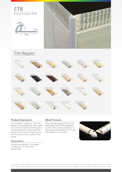 ETR PVC Trim Datasheet