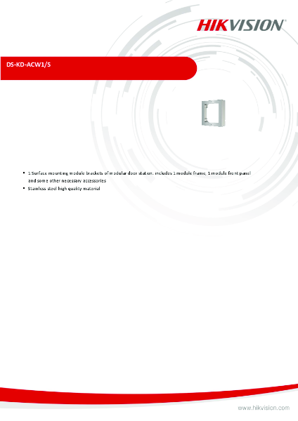 DS-KD-ACW1/S - Product Data Sheet