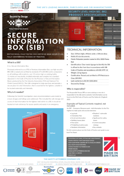 Secure Information Box (SIB) Datasheet