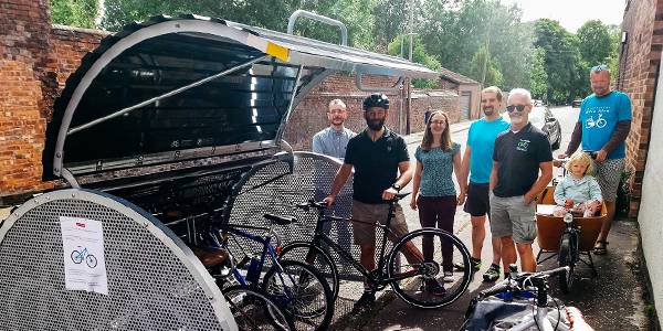 Cyclehoop installs the first bikehangars for Salford City Council