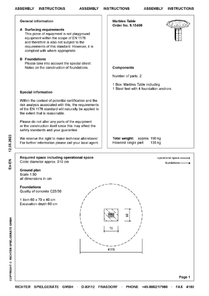 Timberplay Games - Marbles Table - Assembly Instructions