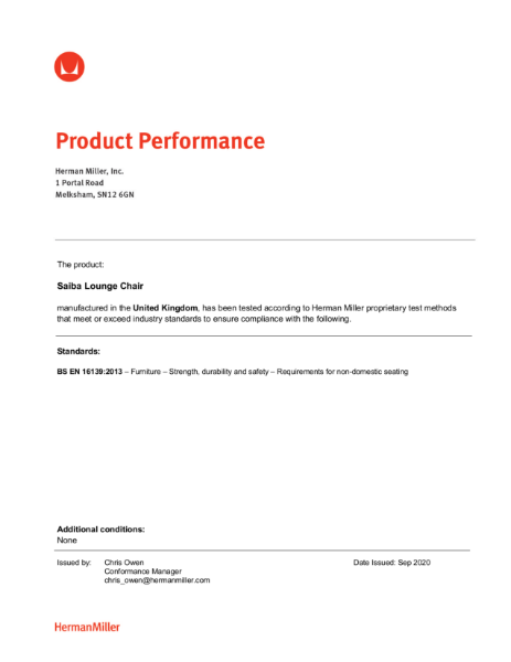 Saiba Chair - Product Sheet