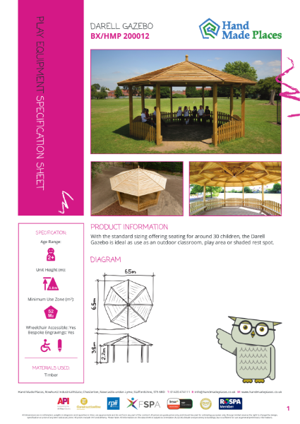 Darrell Gazebo Specification Sheet