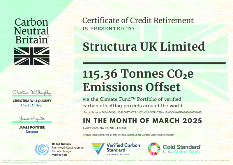 SUK Ltd - Certificate - Carbon Offset Certification