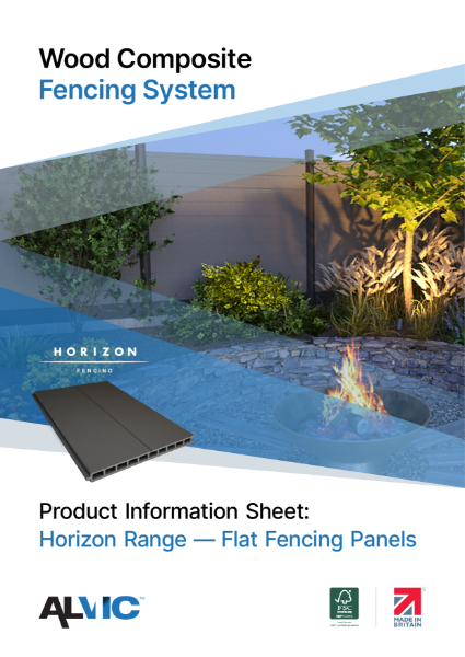 Flat Fencing Panels - Horizon Fencing Range - Product Information Sheet