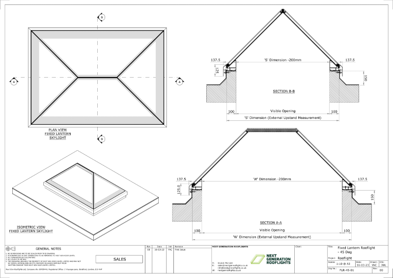 Fixed Lantern Rooflight