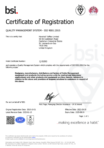 BSI Quality Management System 9001:2015