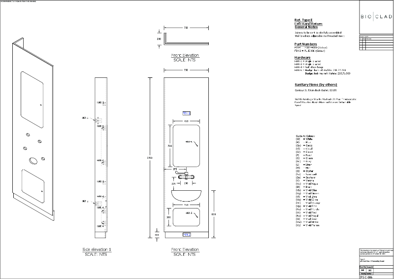 Biopod Type E - LH/RH Return Free Standing Unit