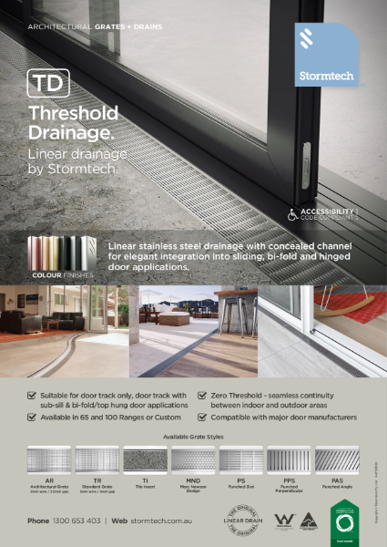 Threshold Drainage (TD) - linear stainless steel drainage