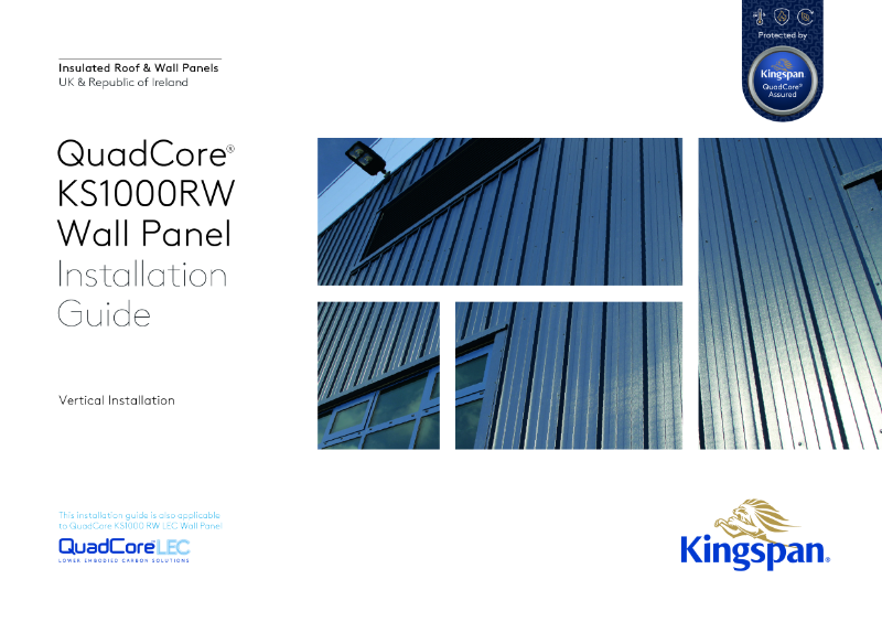 QuadCore® KS1000RW Wall Panel Installation Guide - Vertical