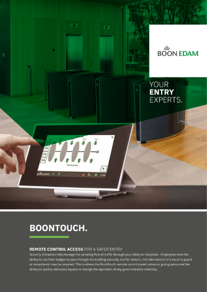 Boontouch - remote control access for safer entry