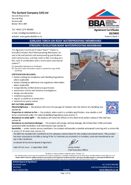 BBA Agrément Certificate