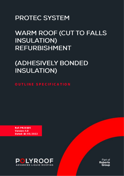 Outline Specification - PR20105 Protec Cut-to-Falls Adhesively Bonded Insulation