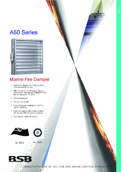 A60 Series Marine Fire Damper Brochure