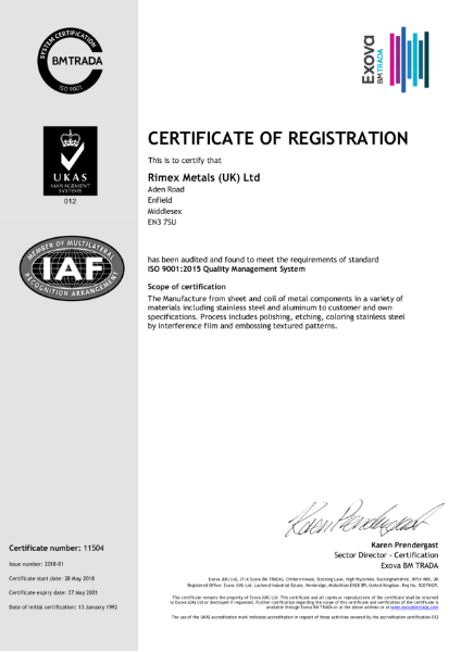 ISO 9001 Certificate