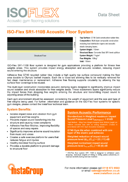 ISO-Flex SR1-110B Data Sheet